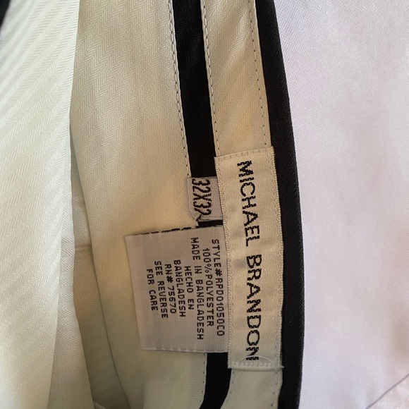 32/32 Never worn charcoal brown in color Michael Brandon slacks - Picture 3 of 4